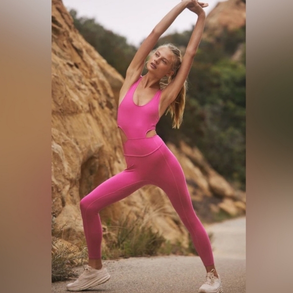 FP Movement by Free People Other - NEW! Free People Movement RED Back It Up jumpsuit sz small NWOT (PRICE FIRM)